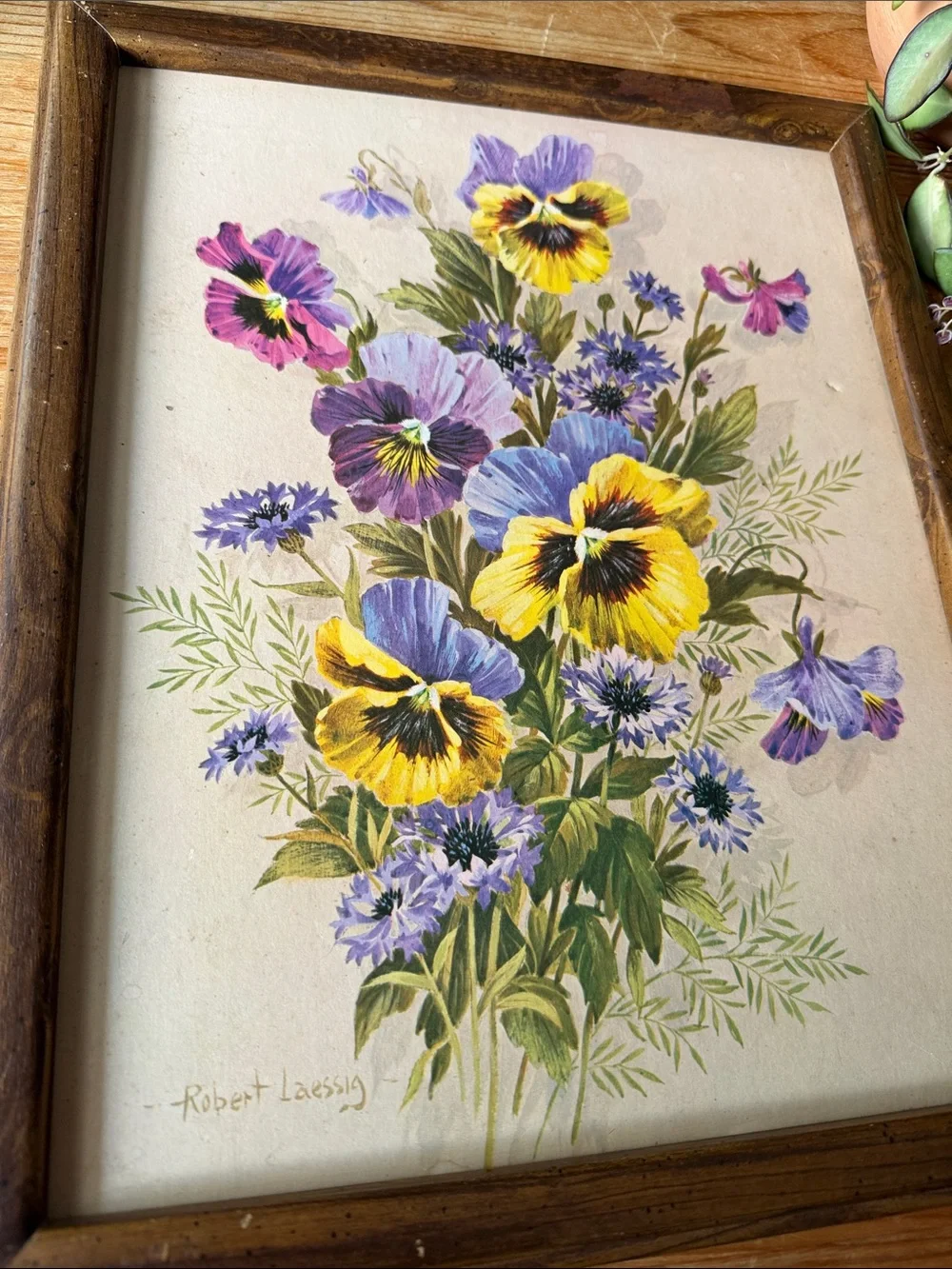 Vintage framed floral